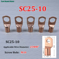10/20/50pcs Copper Lug Ring Wire Connectors Bare Cable Electric Crimp Terminal SC4-4 SC6-6  SC10-6 SC10-8 SC16-6 SC25-8 SC25-10