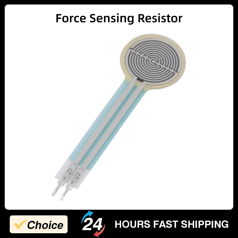 FSR402 Resistive Thin Film Pressure Sensor Compatible With Long Tail Sensing Range Of 0g-10kg Sensing Area 1.27cm / 0.5"