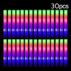 15/30Pcs LED Glow Sticks Bulk Colorful RGB Glow Foam Stick Cheer Tube Dark Light for Xmas Birthday Wedding Party Supplies