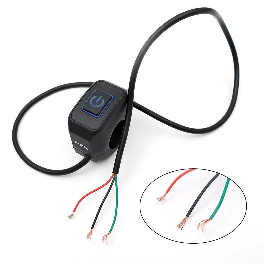 1/2pcs Motorcycle Handlebar Switch ON OFF Headlight Horn Control Modification Switch 22mm Waterproof Button Accessories12V