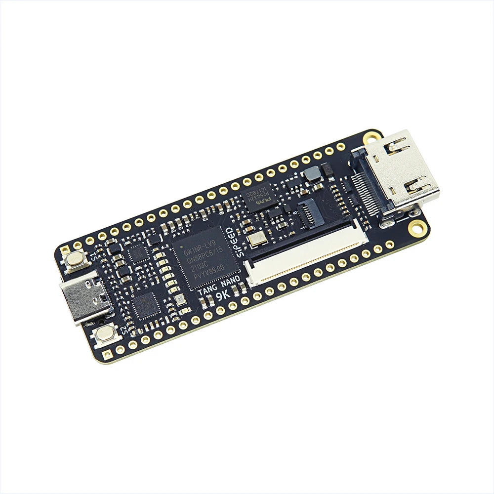 Sipeed Tang Nano 9K FPGA Development Board GOWIN GW1NR-9 RISC-V 2.54mm Pin Header+Type-C Data Cable+4.3/5/7 Inch SPI Screen