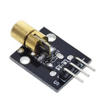 TZT 1/3PCS KY-008 3pin 650nm Red Laser Module Transmitter Dot Copper Head Sensors Module for arduino DIY Kit