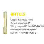 10-200pcs Heat Shrink Butt Connectors AWG 24–10 Butt Splice Insulated Waterproof Electrical Automotive Wire Crimp Terminals