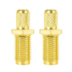 SMA Female RP-SMA Male Bulkhead Crimp Connector Gold-plated 50Ohms for RG58 RG142 SYV50-3 Cable
