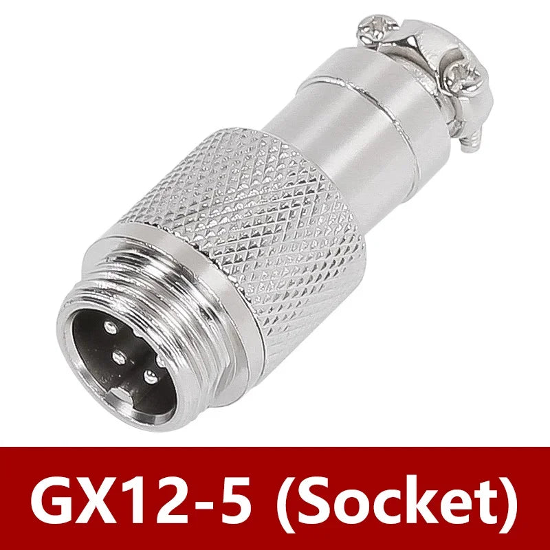 5/20PCS GX12 Connector 2/3/4/5/6/7 Pin Aviation Socket  Plug Docking Connector Male  Female Circular Connector 12mm
