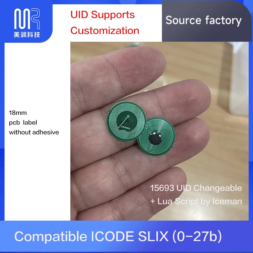 15693 UID Changeable + Lua Script by Iceman Compatible ST LRi K COB Chip Module SLIX 1K