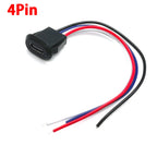 1pcs 4Pin USB C Connector Type-C Waterproof with PH 2.0 Nut Locking Plate Female TPC High Current Fast Charging Jack with CC Pin