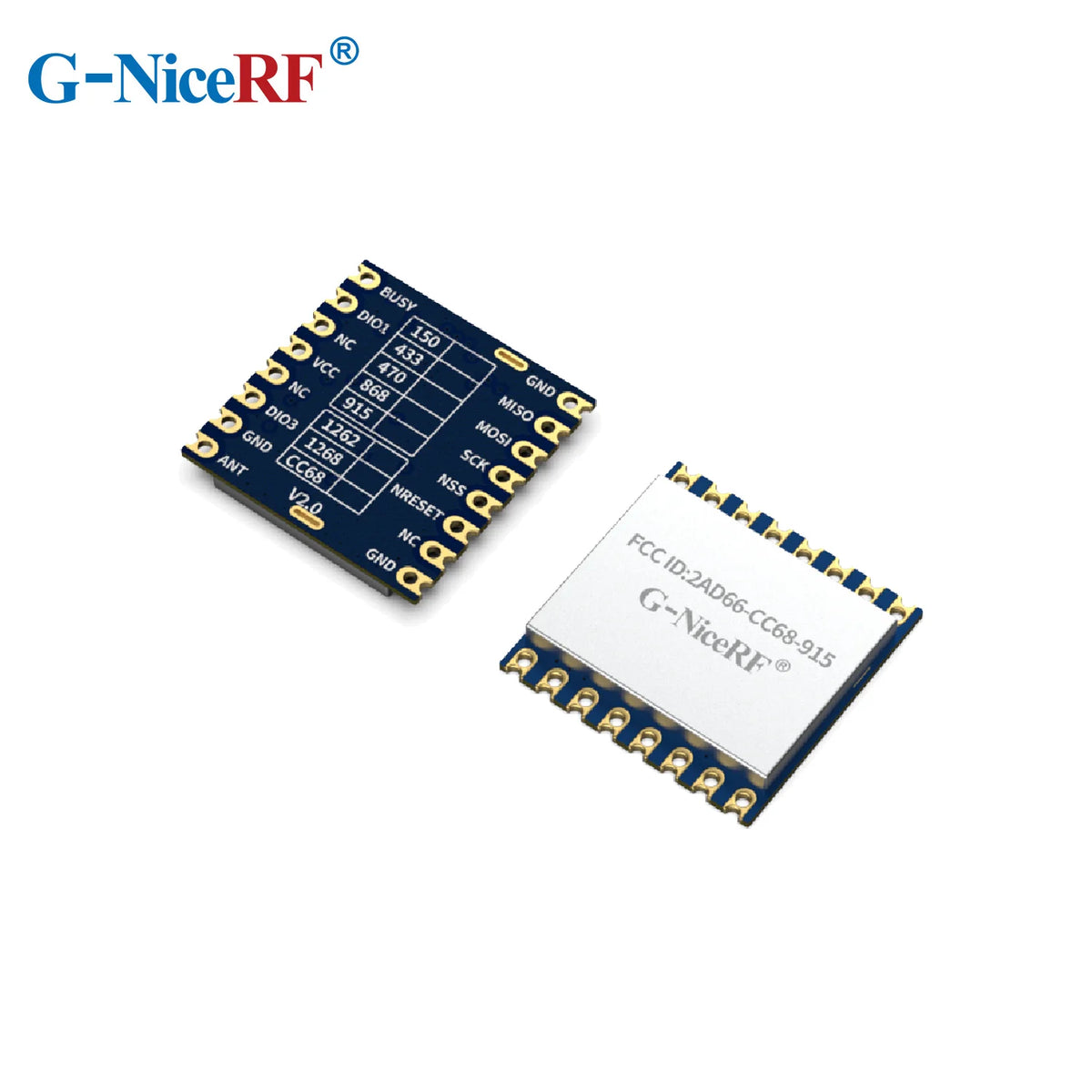G-NiceRF | 2 PCS LoRa-CC68-TCXO FCC /CE Certified LLCC68 LoRa Wireless Transceiver Module With TCXO For Stable Communication