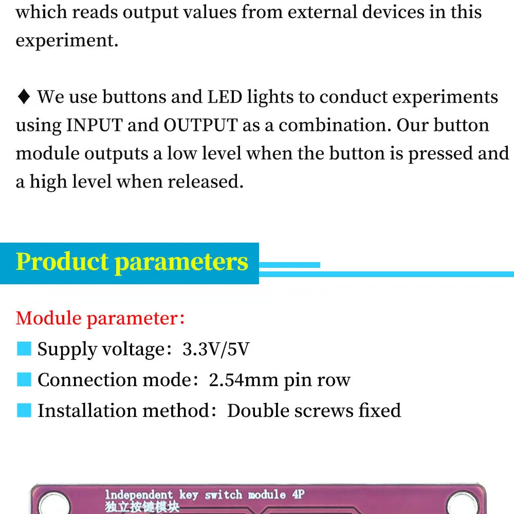 Stlxy Four Touch Switch Button Module Suitable for Single-chip Microcontroller ARM Raspberry-Pi Arduino Development