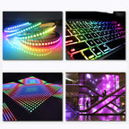 WS2815 DC12V RGB LED Strip 5050 30/60/144LEDs/m Breakpoint Resume Individually Addressable Black White PCB IP30 IP65 IP67 Dream