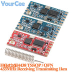 10pcs/1pc HC-12 SI4463 433Mhz Wifi Wireless Serial Port Module HC12 1KM 1000m 433MHz Receiving Transmitting Board TSSOP/QFN