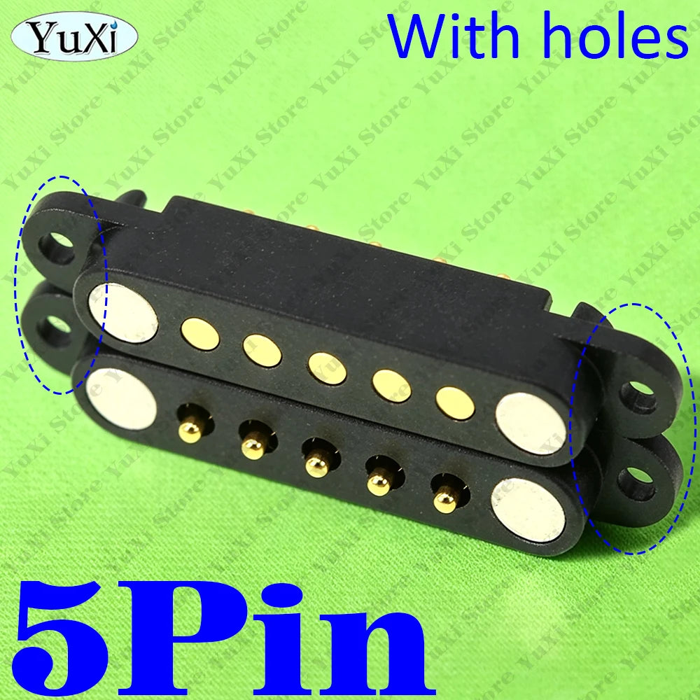 1-10set DC Magnetic Pogo Pin Connector 2Pin 3P 4P 5P 6P 7P 8P Pogopin Male Female Spacing 2.5/2.54mm Loaded Power Socket 2A