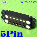 1-10set DC Magnetic Pogo Pin Connector 2Pin 3P 4P 5P 6P 7P 8P Pogopin Male Female Spacing 2.5/2.54mm Loaded Power Socket 2A