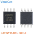 20pcs/1pc ATTINY85 ATTINY85-20SU ATTINY SOIC-8 8KB 20MHz 8Bit Microcontroller SMD IC Chip ATTINY44A-SSUR ATTINY13A-SSU ATTINY10