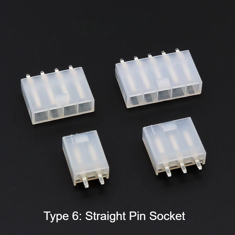 10Sets 4.2mm Pitch MOLEX Mini-Fit 5557/5559 Single Row 2/3/4/5/6P Male Female Housing Terminal Straight/Curved Needle Connector