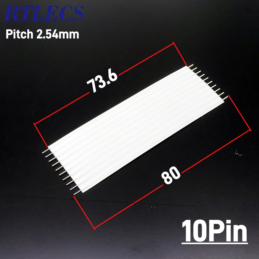 1.0 2.54 MM FPC FFC Flexstrip Cable Jumper 8 10 12 13 24 Pin JSN-2.54 Solder PCB Through Hole Nomex Insulator 24 AWG 3.0A
