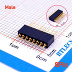 2 5 20 Pcs Spring Loaded 1.27 MM Pitch Pogo Pin Connector 2 5 6 8 10 Position Male Pad PCB Header Single Row Through Holes Probe