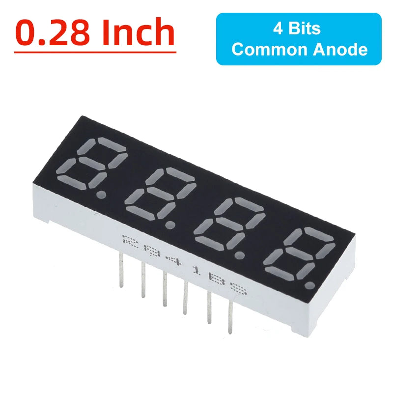 TZT 0.28/0.36/0.4/0.56 inch LED display 7 Segment 1/ 2 / 3 / 4 Bit Digit Tube Red Common Cathode / Anode Digital led 7segment
