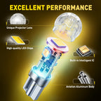 AUXITO 2Pcs T10 W5W LED Bulbs Canbus 6500K White Red Yellow 194 168 2825 Interior Light Reading Trunk Dome Map Lamp Super Bright