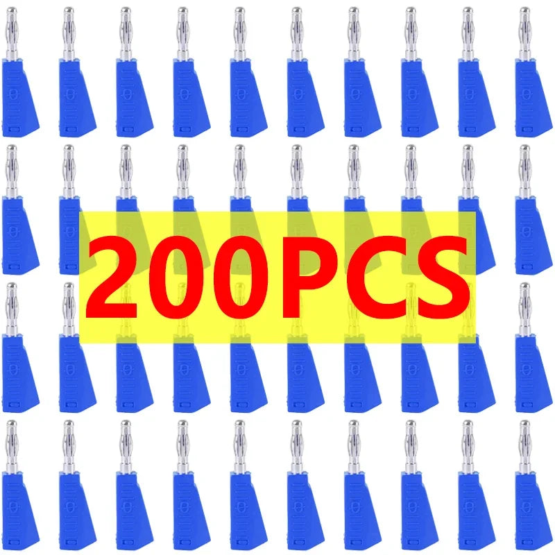 40/200Pcs Stackable Banana Plug 4mm Banana Plug Soldering Electrical Connector DIY Tools Copper Nickel Plated Banana Plugs