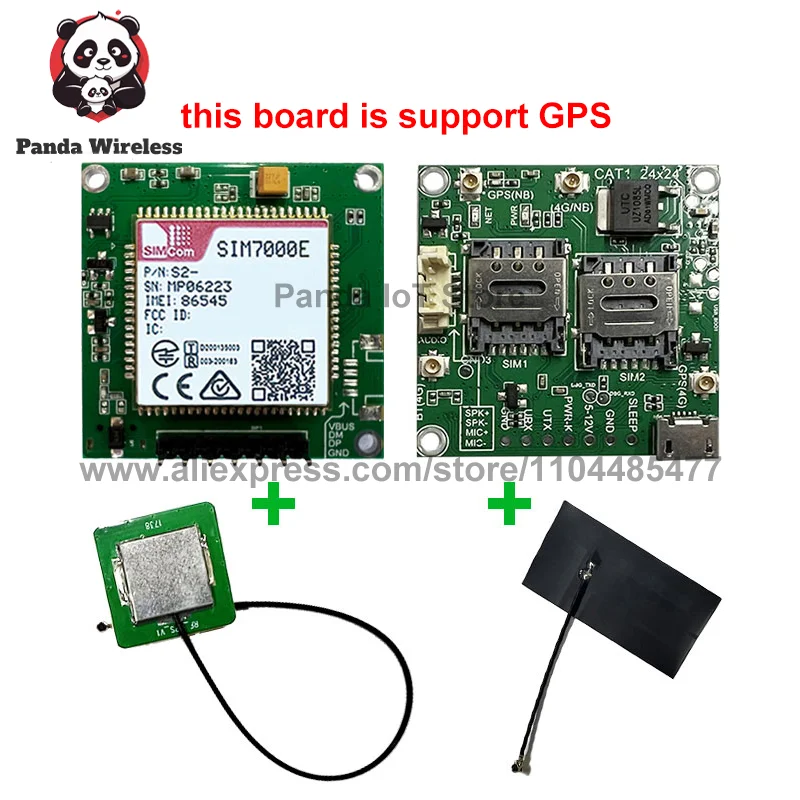 1PC SIMcom SIM7000E Core Board 4G GPS Development LPWA NB-IOT VOLTE TTL Serial Port Compatible with SIM7000 SIM800F SIM900 Kit