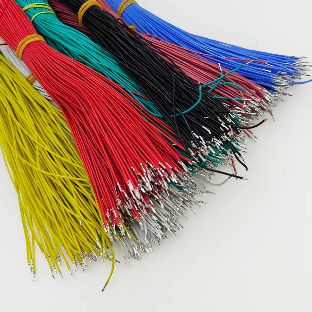 100pcs JST GH1.25mm Single Double Head Terminal Crimp Colorful Electronic 10/15/20/25/30/50/100cm 28awg PVC Wire without Housing