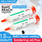 KELLYSHUN Lead-Free Halogen-Free BGA Welding Flux SMD Repair Soldering no-clean ball Planting Rosin Solder oil Paste 10cc
