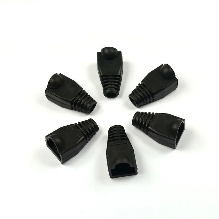 10-100Pcs RJ45 Ethernet Cable Connector Boots Cover CAT5 CAT5E CAT6 CAT6E Ethernet Network Lan Cable Plug Cap Protective Sleeve