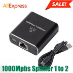 Gigabit Ethernet Splitter 1 To 2/3/4 1000Mbps RJ45 LAN Internet Splitter for PC Laptop Nintendo Switch Router TV Box Digital TV