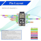 ESP32C5 Development Board Dual-frequency 2.4G and 5GHz WiFi Module ESP32-C5-DevKitC-1 N4 4MB Flash WIFI6 CH343 32PIN TYPE-C