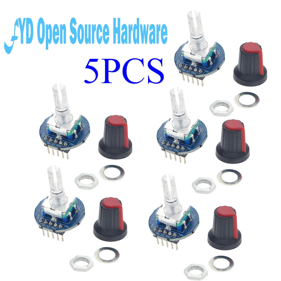 1-50pcs Digital Rotary Encoder Module with Push Button 20 PPR 5V for Arduino Car Audio DIY
