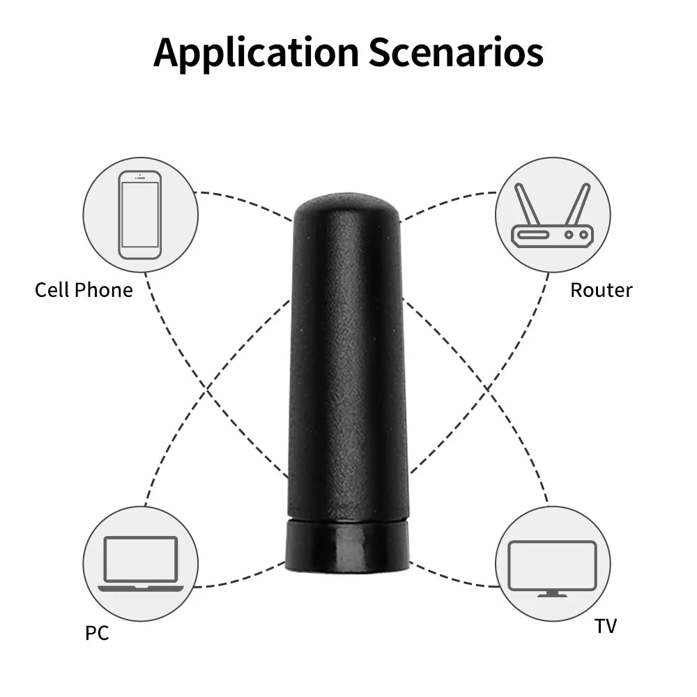 2.4G WiFi Wireless Module Antenna 2.4GHz SMA Male Mini Ultra-Short Omnidirectional Rubber Duck Antennae 2400-2500MHz