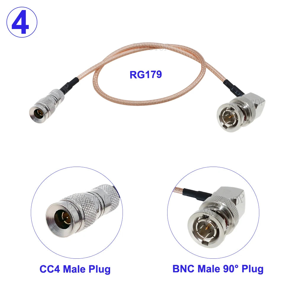 DIN 1.0/2.3 Mini BNC Male to BNC Male/Female Connector RG179 RF Coaxial Cable HD SDI 75ohm For Blackmagic HyperDeck Shuttle