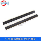 1x40P 1.27mm 2.0mm 2.54mm Round Hole Male Tin Gold Female Pin Header Single Row 0.1" Breakable PCB IC Crystal Transistor Socket