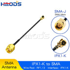5PCS IPX to SMA Connector Cable SMA Male to uFL/u.FL/IPX to SMA Female RF1.13 RF Coaxial WIFI Antenna Pigtail Extension Cable