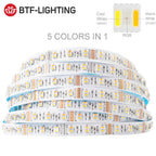 5m 12V 24V 5050 RGBCCT 5 in 1 LED Lights RGB WW CW 2700 - 6500K Strip Light RGBW RGBWW RGBCW 6pin Ribbon 30 60 LEDs/m IP30 65 67
