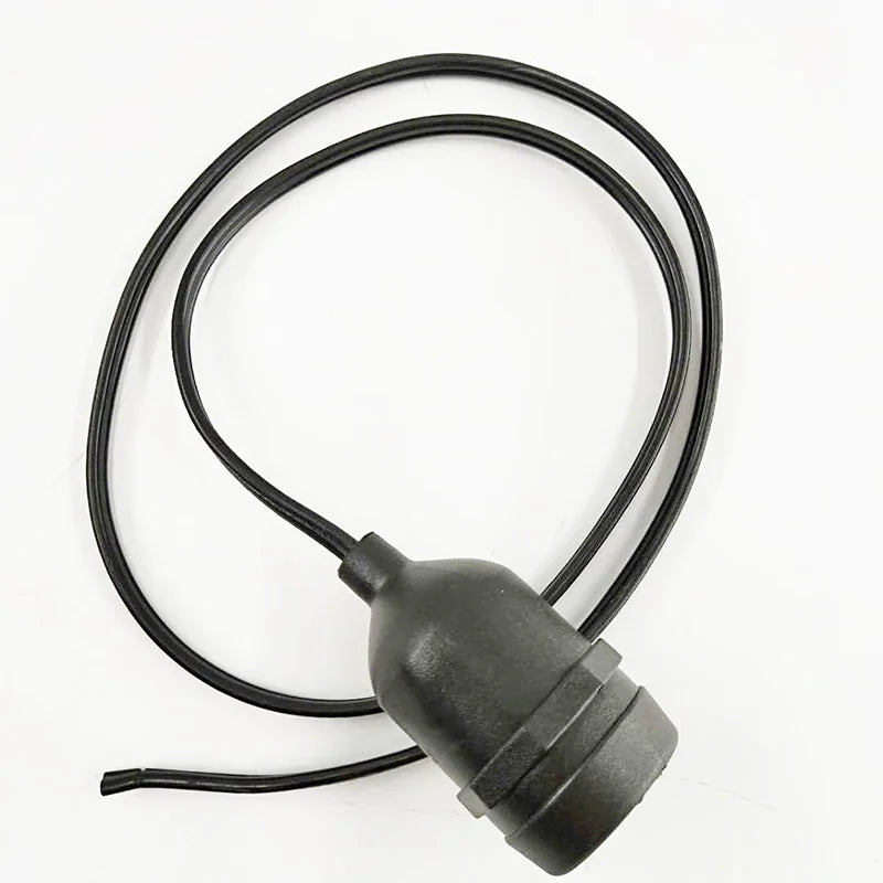 150cm E27 Waterproof LED Lamp Holder Socket with Wire Flame Retardant Durable PVC 2X0.75mm^2 Cylindrical Wire