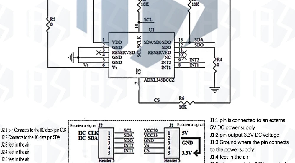 ADXL345 3-Axis Accelerometer Module: ±16g High-Precision with I2C/SPI Interface – Compatible for Arduino & Raspberry Pi