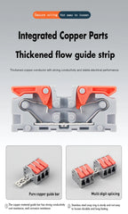 1PC Wire Connector Electric Cable Led Conectors Fast Terminals Blocks Docking Butt Household Electrician Tools For 4mm² 6mm²