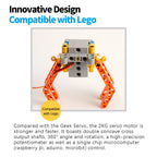 Programmable  2KG 360 Degree Servo&Motor Compatible With LEGO Building Blocks Projects Suitable Dual Output Shaft DIY Parts