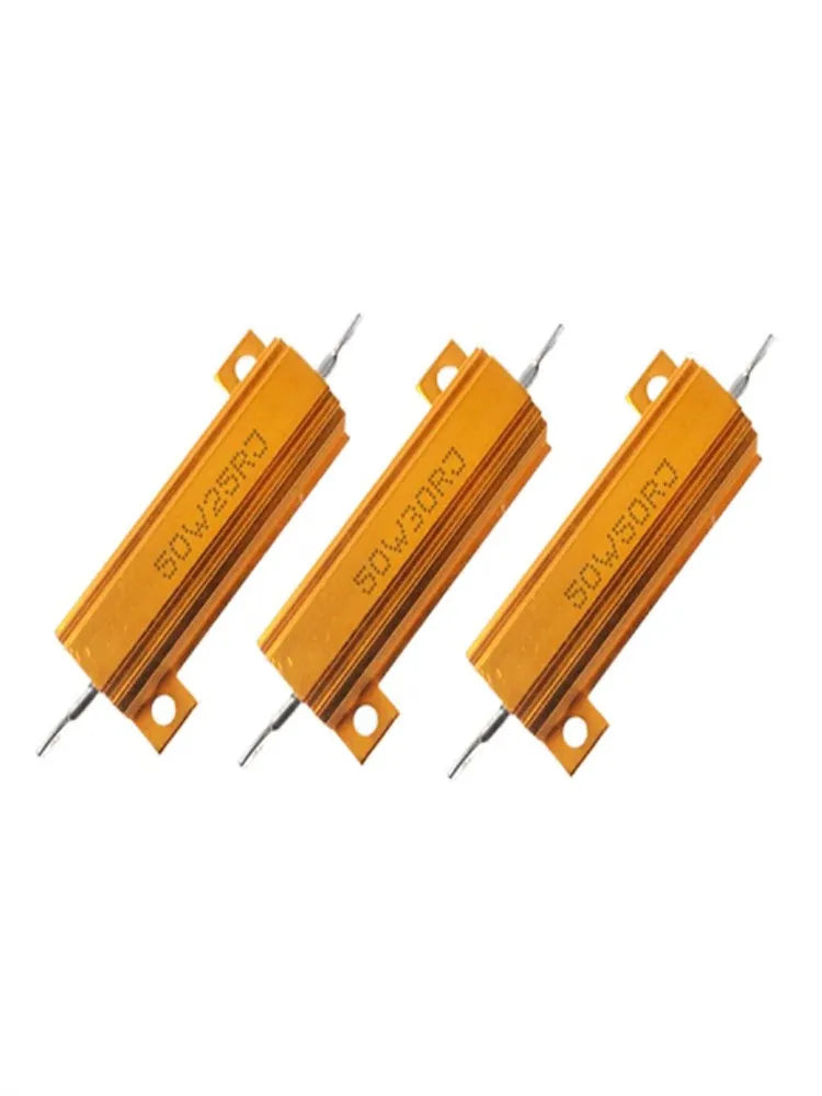 RX24 50W Aluminum Power Metal Shell Case Wirewound Resistor 0.01R ~ 100K 1 6 8 10 20 200 500 1K 10K ohm resistance