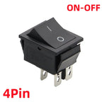 1PCS KCD4 Black Rocker Switch Power Switchs ON-OFF-ON 2/3 Position 4/6 Pins The arrow is Reset/Latch 16A 250VAC/ 20A 125VAC