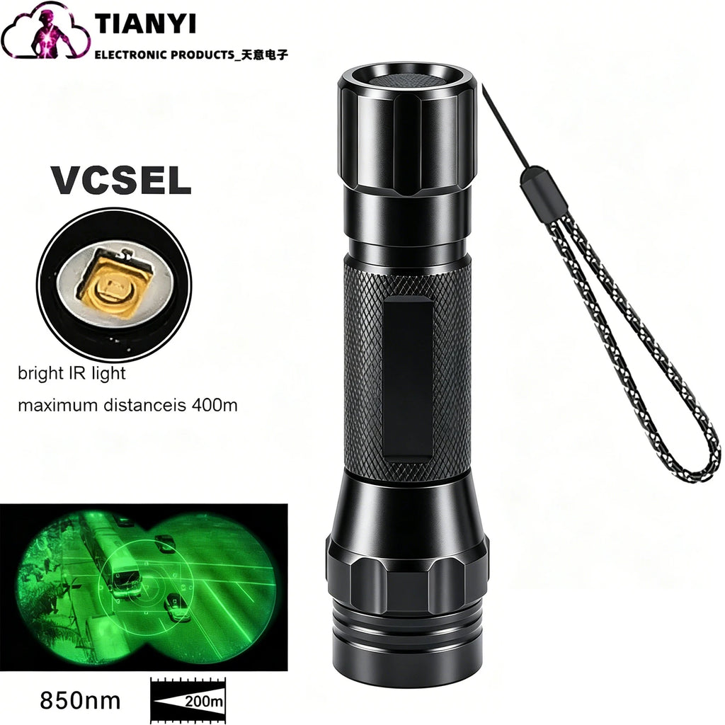 IR850nm&940nm Latest Infrared LED Zoom High Bright Night Vision Infrared Fill Light Tactical Hunting Zoom Flashlight IR Lighting