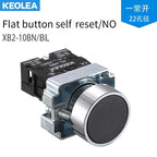 XB2 Series Metal Button Switch Self Reset Small Mushroom Head Middle Seat Emergency Stop 22mm Knob Key Start Inching Power on