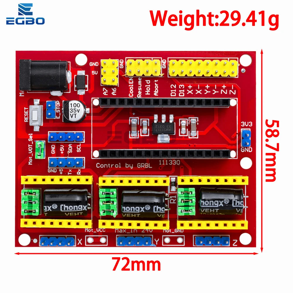 3DV4 CNC Shield V4 + Nano 3.0 + 3pcs DRV8825 Reprap Stepper Drivers Set For Arduino