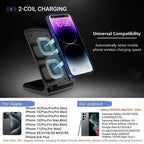 30W Fast Wireless Charger Stand Pad for iPhone 17 16 15 14 13 -11/XR, Samsung Galaxy S25/S26/S21/S20, Xiaomi 17 15 14, Huawei