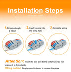 5PCS Quick Lever Electrical Connector Compact Conductor Wiring Terminal Block Universal Push-in Wire Connectors Cable Splitter