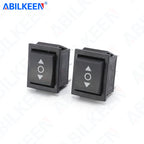 50PCS/LOT ABILKEEN KCD2-203-3 Rocker Toggle Switch DPDT 6Pin Latching/Momentary(Reset) 3Position KCD2 Rocker Switch 16A 250VAC