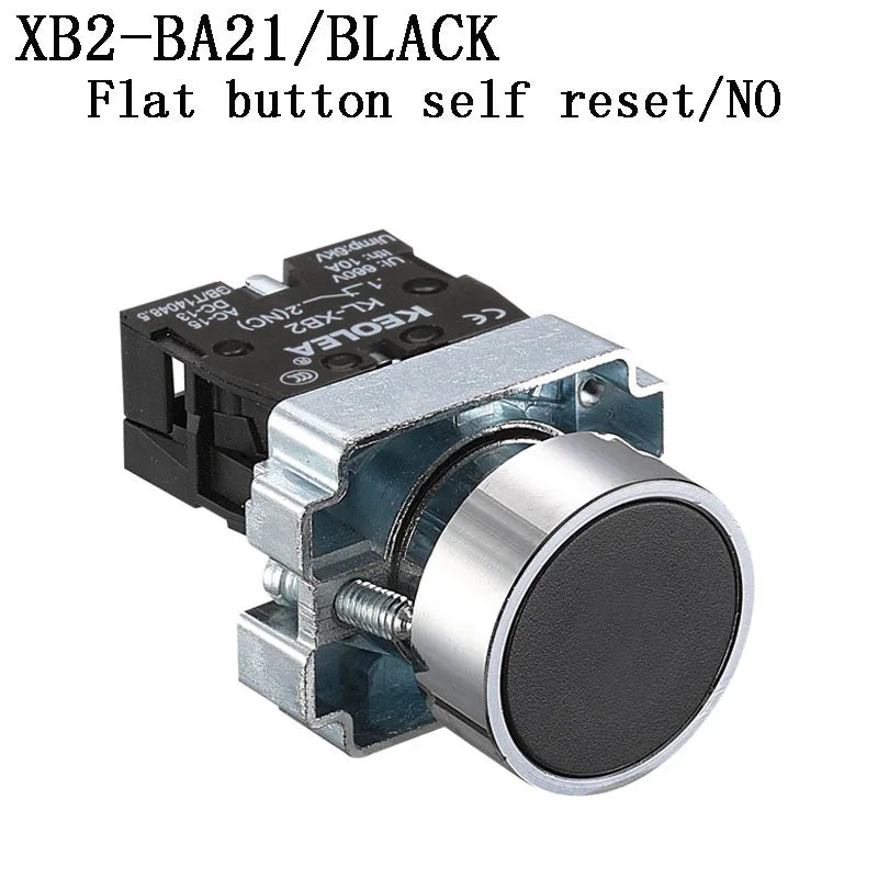 1Pcs Button Switch Self Reset Small Mushroom Head Emergency Stop 22mm Knob Key Start Inching Power on XB2-BG21 XB2-BA31 XB2-BS54