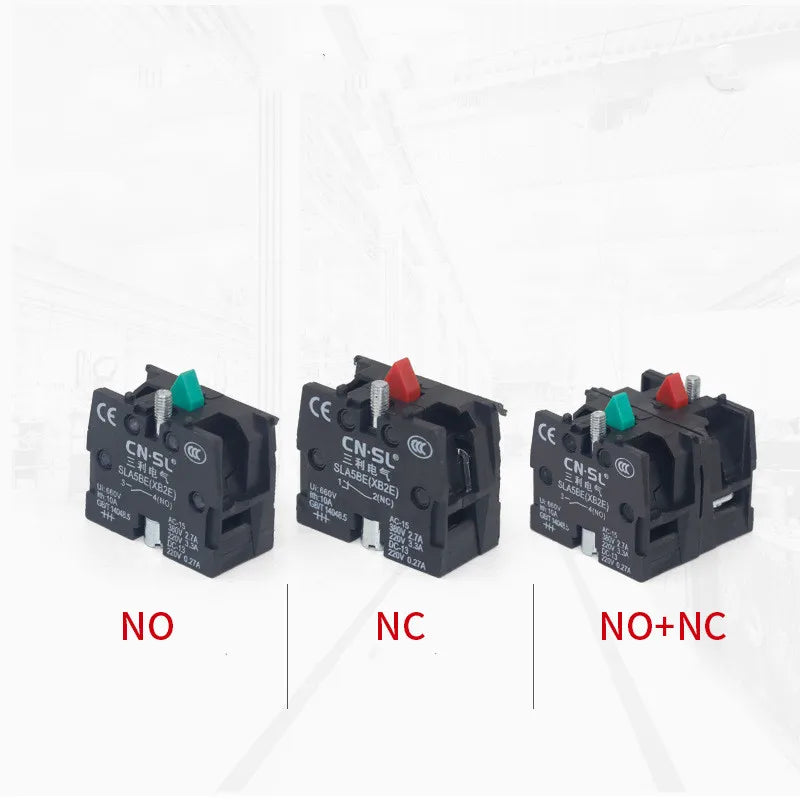 XB2 Rotary Switch 2/3 Position Self Locking / Self Resetting Selector Knob Switch 1NO/2NO/1NO1NC BD21 BD33 BD22 BD25 BD45 BD53